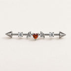 Devil Heart Crystal industrial barbell detail 7