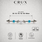 Devil Heart Crystal industrial barbell detail 8
