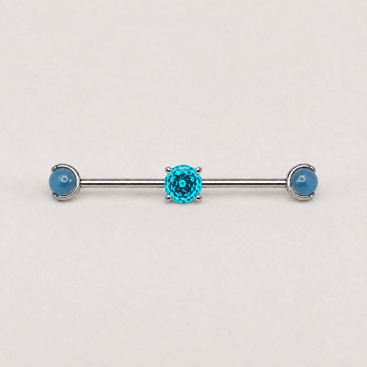 ETSY 4550825854 | IMAGE 4 | Opal Crystal Titanium Industrial Barbell