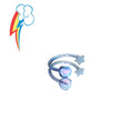 Rainbow Dash Opal Star Spiral in ASTM F136 Titanium