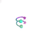 Spike Opal Star Spiral in ASTM F136 Titanium
