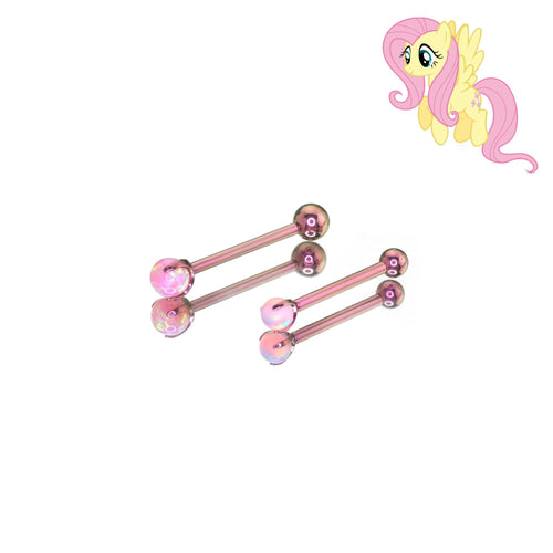Fluttershy Celestial Opal Barbell in ASTM F136 Titanium