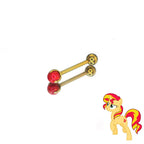 Sunset Shimmer Celestial Opal Barbell in ASTM F136 Titanium