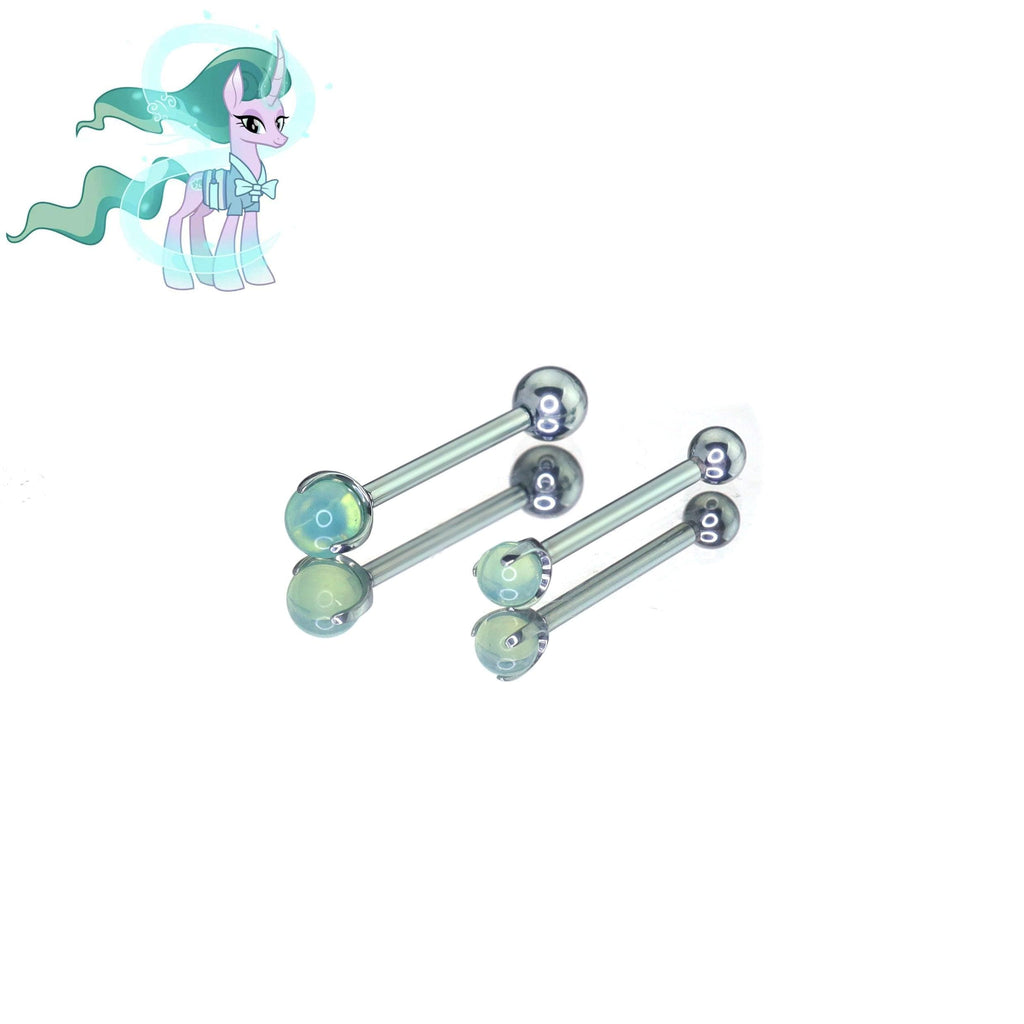 Mistmane Celestial Opal Barbell in ASTM F136 Titanium