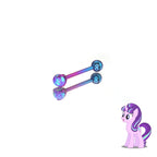 Starlight Glimmer Celestial Opal Barbell in ASTM F136 Titanium