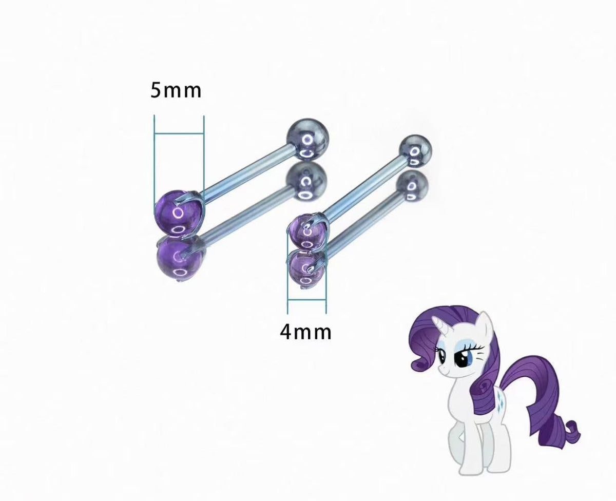 Celestial Opal Barbell threading and construction detail