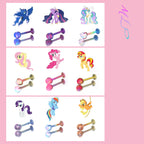 Mane Six Labret Stud in ASTM F136 Titanium