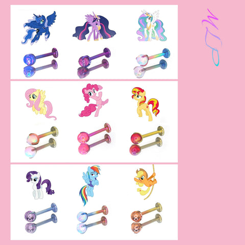 Mane Six Labret-Piercing