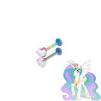 Princess Celestia Mane Six Labret Stud in ASTM F136 Titanium