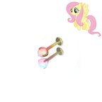 Fluttershy Mane Six Labret Stud in ASTM F136 Titanium