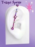 Twilight Sparkle Prismatic Faux Industrial Bar in ASTM F136 Titanium