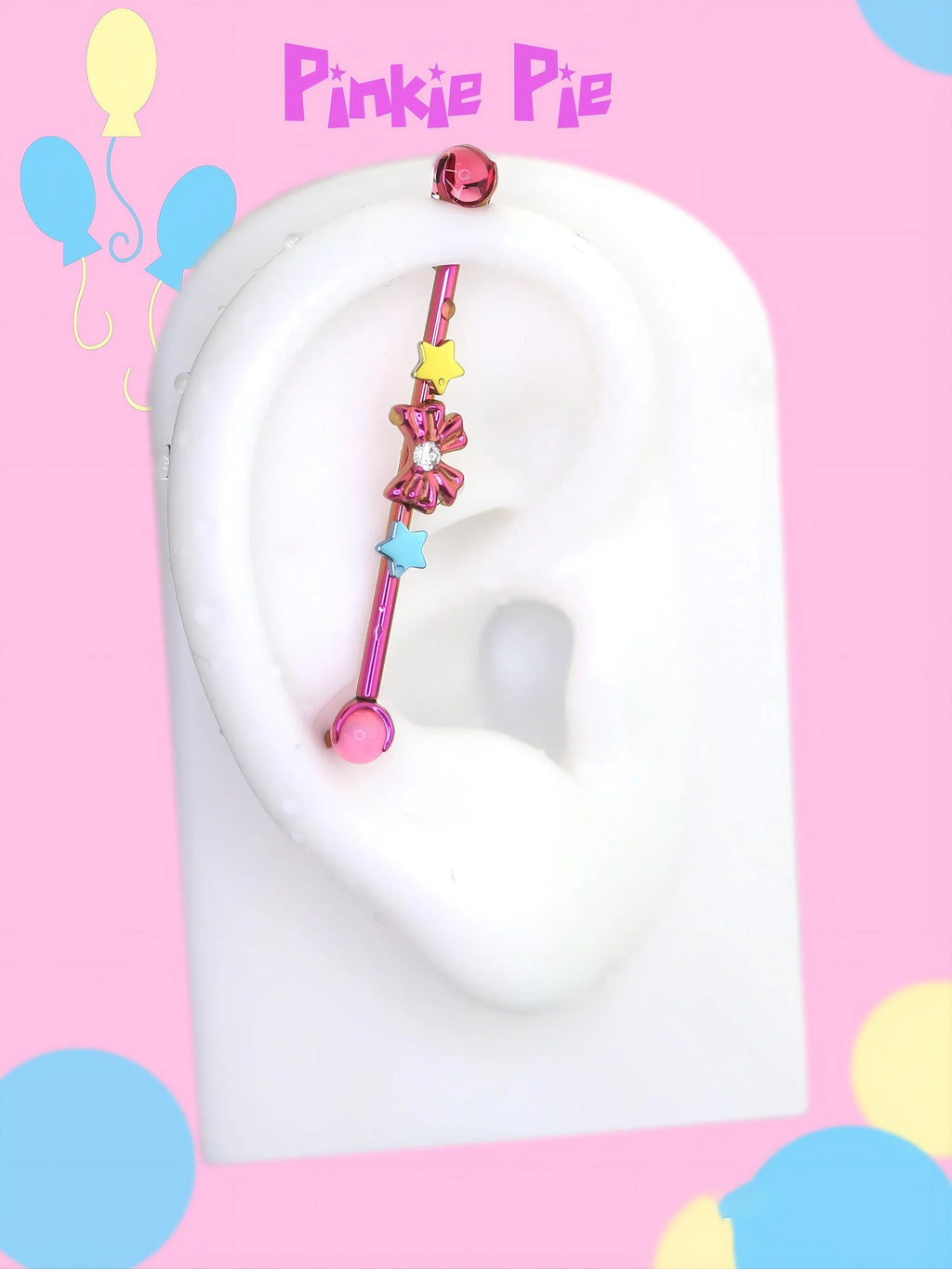 Pinkie Pie Prismatic Faux Industrial Bar in ASTM F136 Titanium