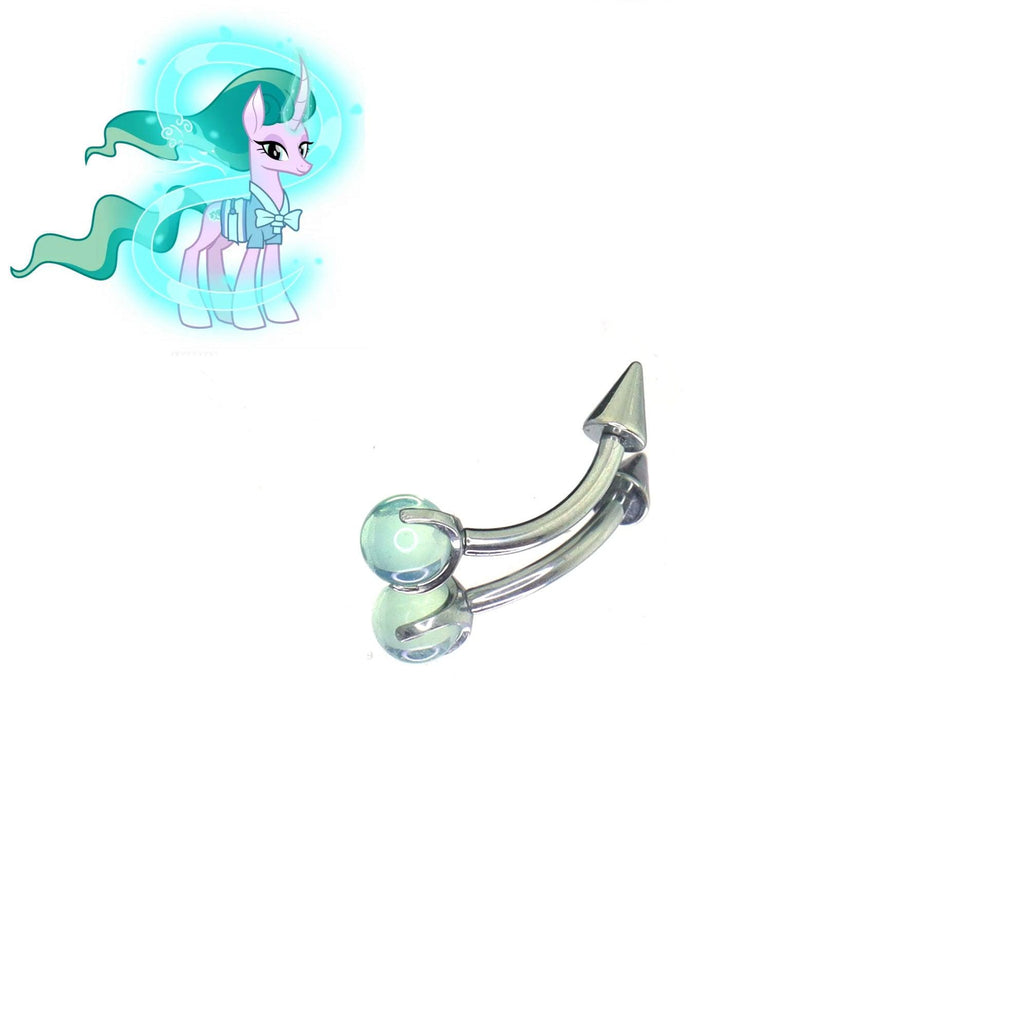 Mistmane Opal Spike Curved Barbell in ASTM F136 Titanium