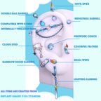 Rainbow Dash Ear Stack close-up of decorative ends
