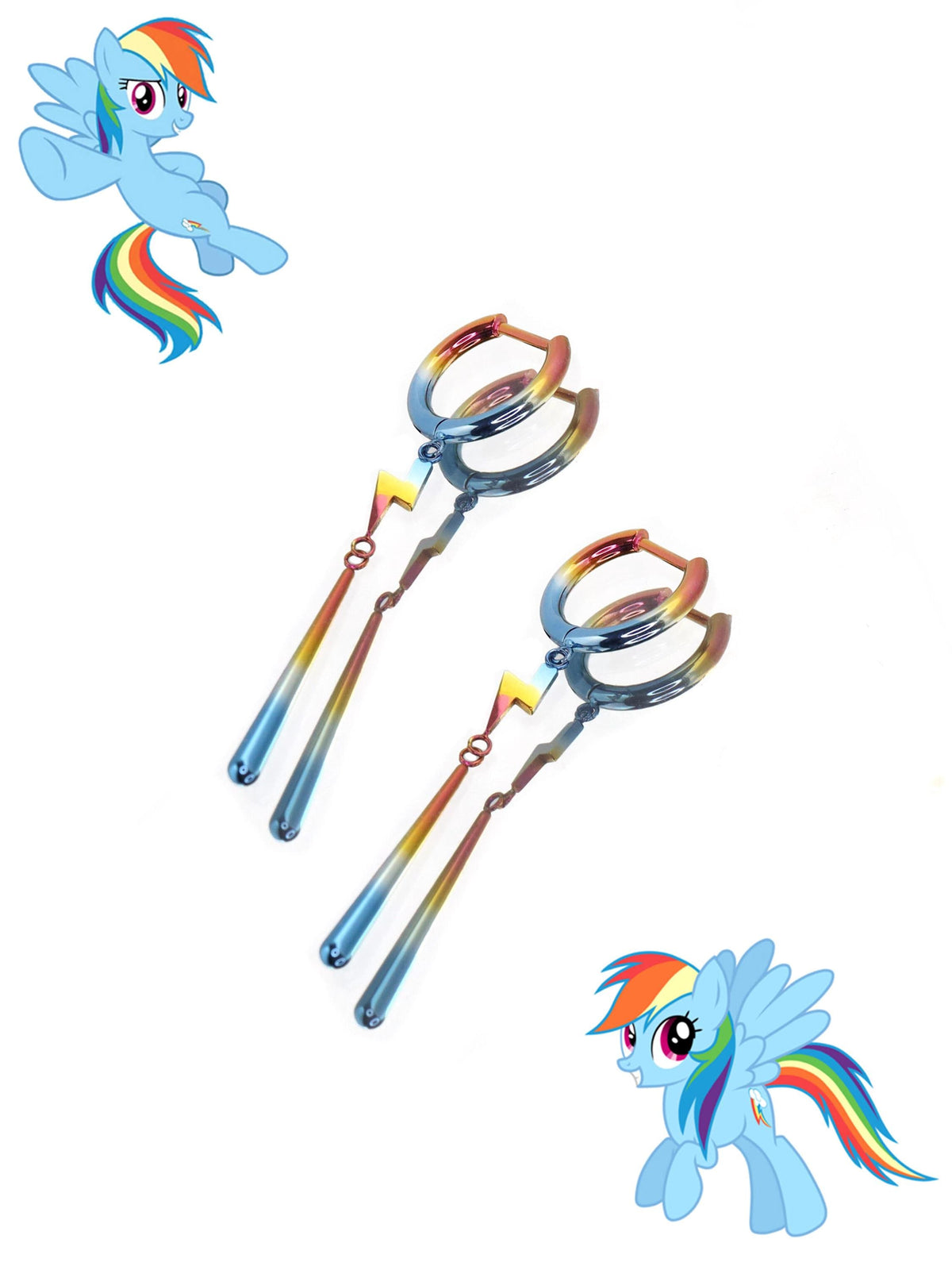 Rainbow Dash Ear Stack character color and finish detail