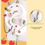 GOLD THORN VINE Applejack Ear Stack in ASTM F136 Titanium