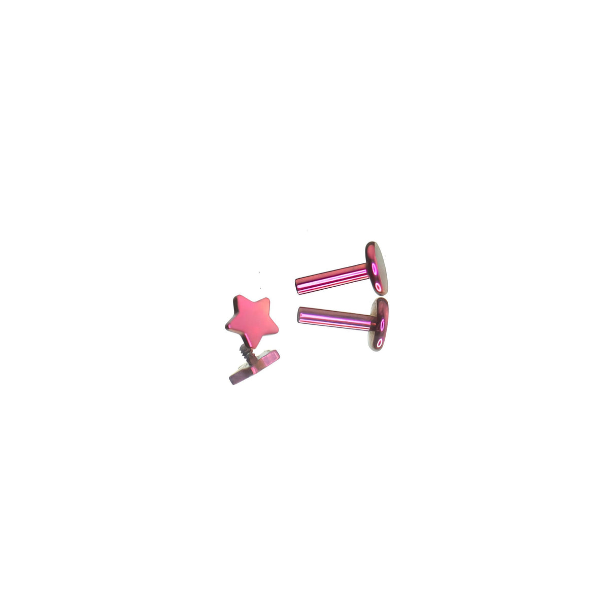 Mini Star Pinkie Pie Ear Stack in ASTM F136 Titanium