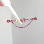 Industrial Bar Pinkie Pie Ear Stack in ASTM F136 Titanium
