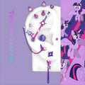 Full Set (All 10Pcs) Twilight Sparkle Ear Stack in ASTM F136 Titanium