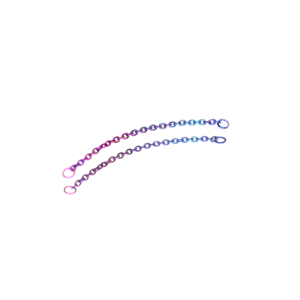 Titanium Chain Twilight Sparkle Ear Stack in ASTM F136 Titanium