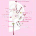 Full Set (All 12Pcs) Fluttershy Ear Stack in ASTM F136 Titanium
