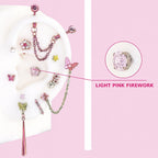 LIGHT PINK FIREWORK Fluttershy Ear Stack in ASTM F136 Titanium