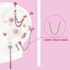 LIGHT GOLD CHAIN Fluttershy Ear Stack in ASTM F136 Titanium