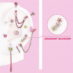 GRADIENT BLOSSOM Fluttershy Ear Stack in ASTM F136 Titanium