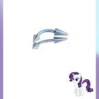 Rarity Mane Six Spike Curved Barbell in ASTM F136 Titanium