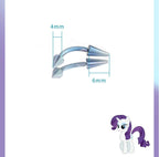 Mane Six Spike Curved Barbell close-up of decorative ends