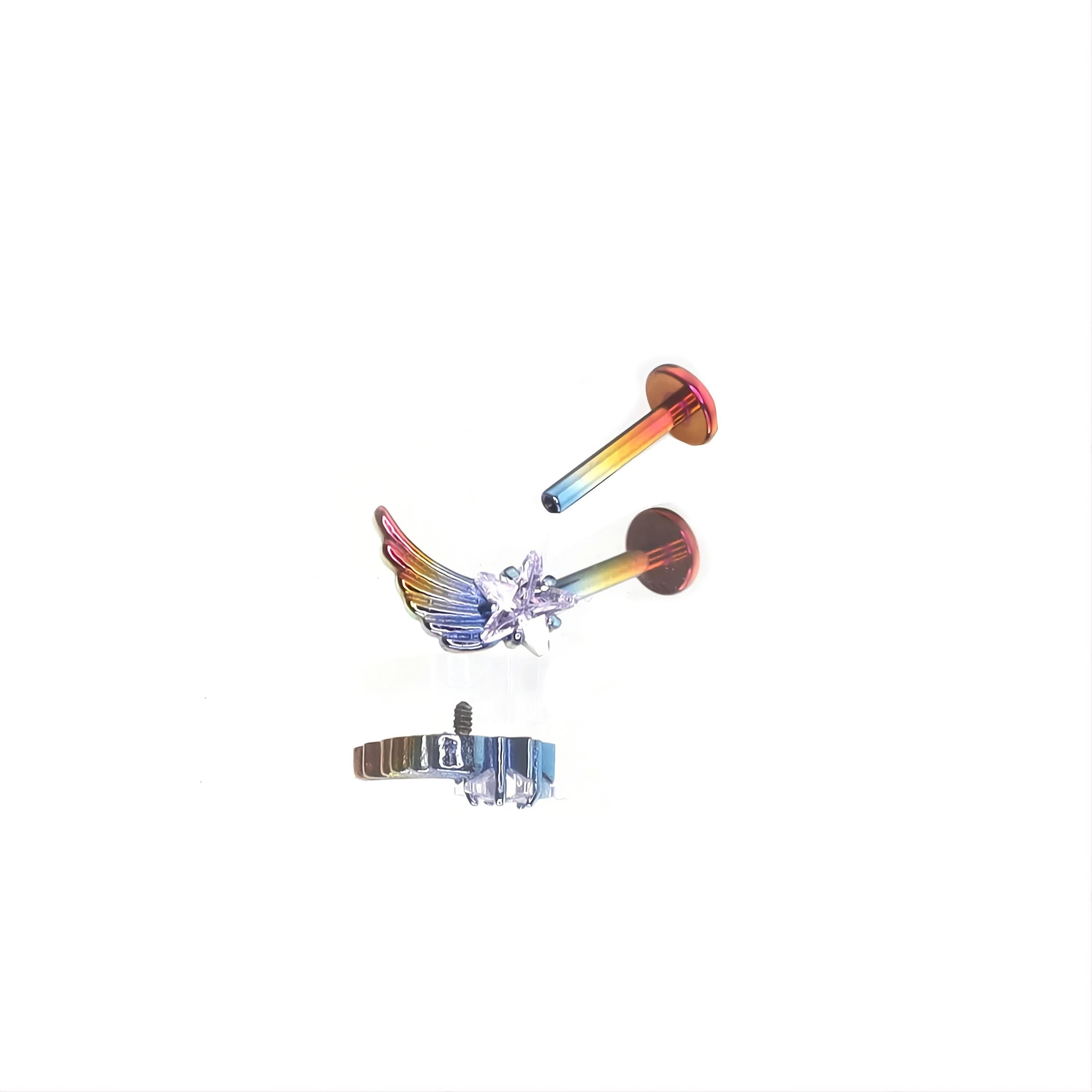 Rainbow Wing Star Barbell character color and finish detail