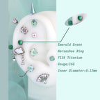 Horseshoe Ring Mistmane Ear Stack in ASTM F136 Titanium