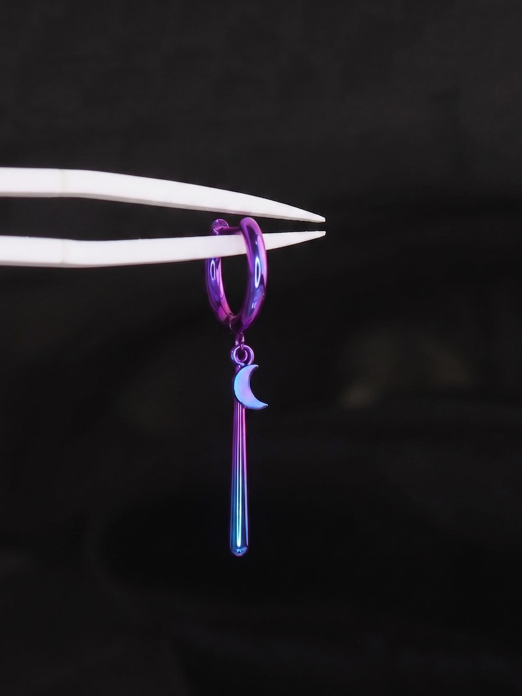 Moon Hoop Princess Luna Ear Stack in ASTM F136 Titanium