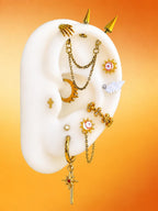 Full Set (All 11Pcs) Celestia Daybreaker Ear Stack in ASTM F136 Titanium