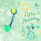 Lyra Heartstrings Character Opal Curved Barbell in ASTM F136 Titanium