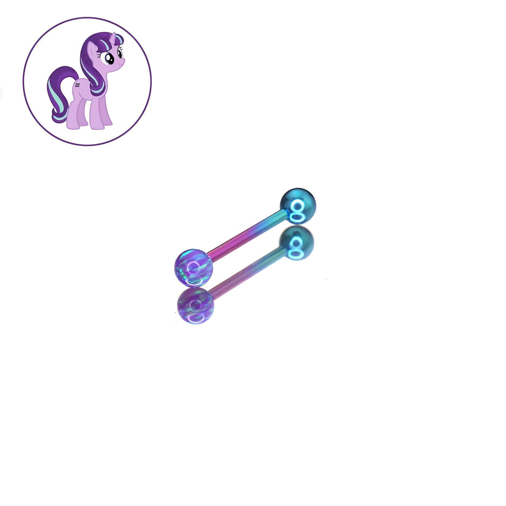 Starlight Glimmer Character Opal Barbell in ASTM F136 Titanium