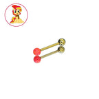 Sunset Shimmer Character Opal Barbell in ASTM F136 Titanium