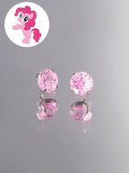 Pinkie Pie Zircon Crystal Stud in ASTM F136 Titanium