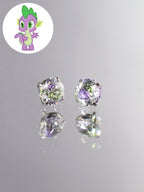 Spike Zircon Crystal Stud in ASTM F136 Titanium