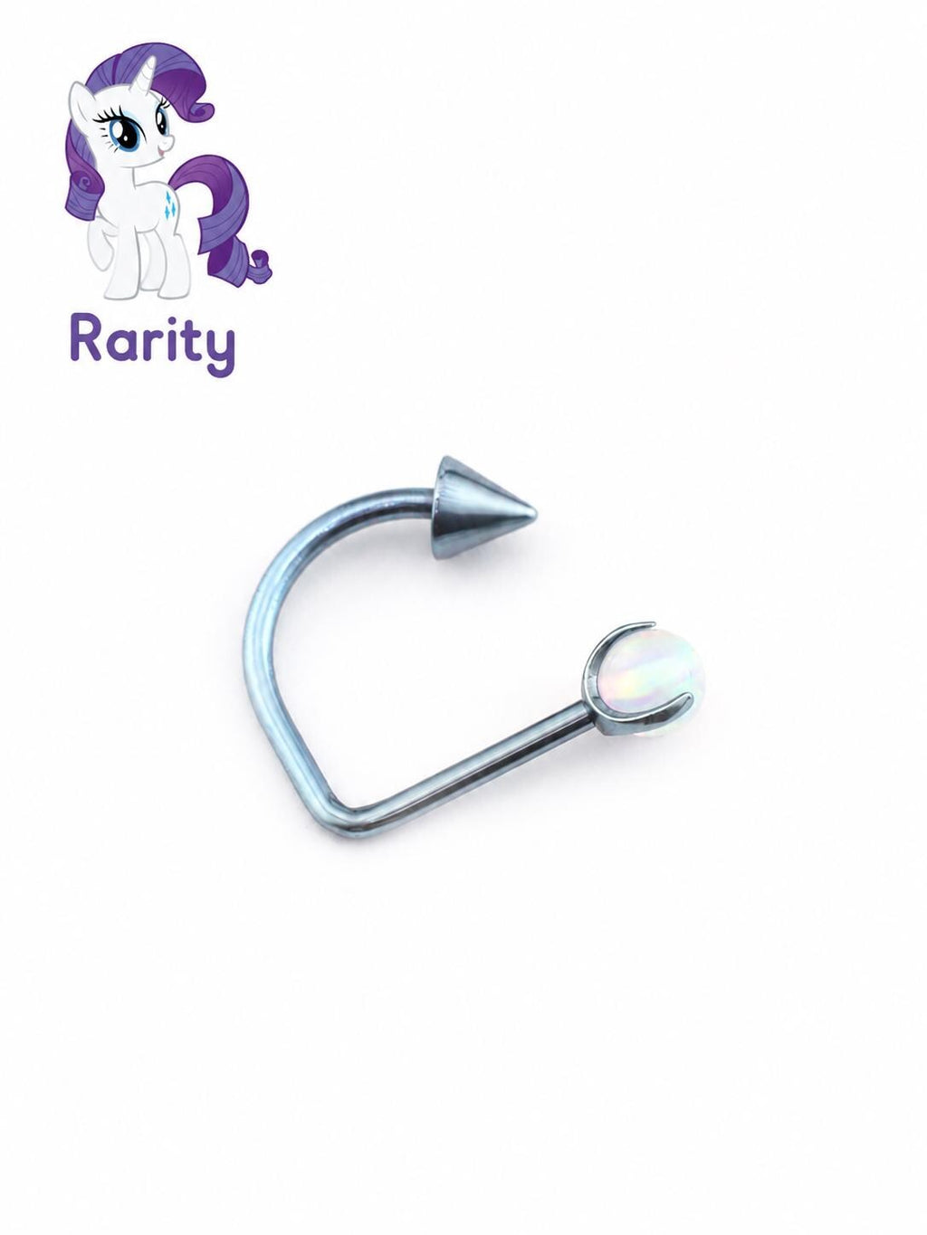 Rarity Opal Spike D-Ring in ASTM F136 Titanium