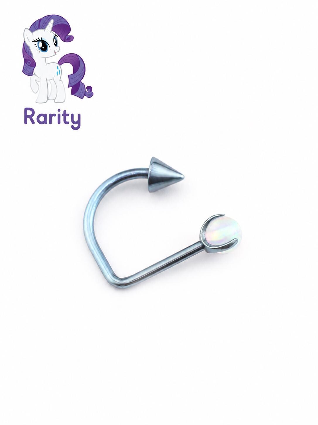Rarity Opal Spike D-Ring in ASTM F136 Titanium