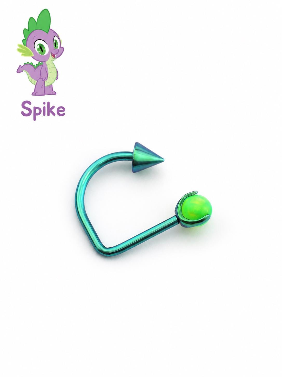 Spike Opal Spike D-Ring in ASTM F136 Titanium