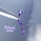 Princess Luna Stacked Star Curved Barbell in ASTM F136 Titanium