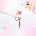 Fluttershy Four-Point Star Horseshoe in ASTM F136 Titanium