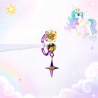 Princess Celestia Four-Point Star Horseshoe in ASTM F136 Titanium