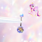 Princess Cadance Gradient Opal Navel Ring in ASTM F136 Titanium