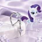Rarity Star Gem & Star D-Ring in ASTM F136 Titanium