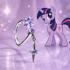 Twilight Star Gem & Star D-Ring in ASTM F136 Titanium