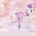 Sweetie Star Gem & Star D-Ring in ASTM F136 Titanium