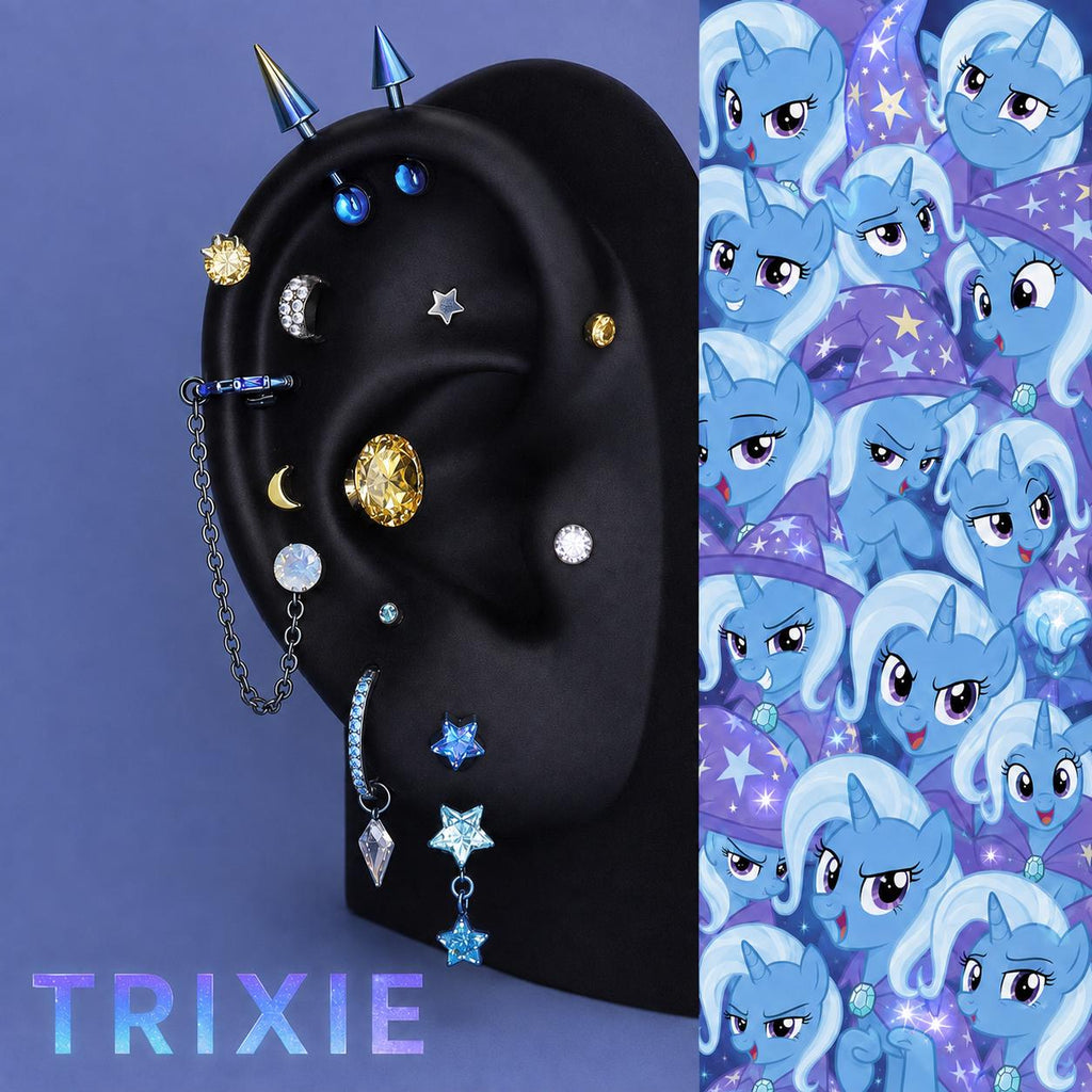 Trixie Ear Stack in ASTM F136 Titanium